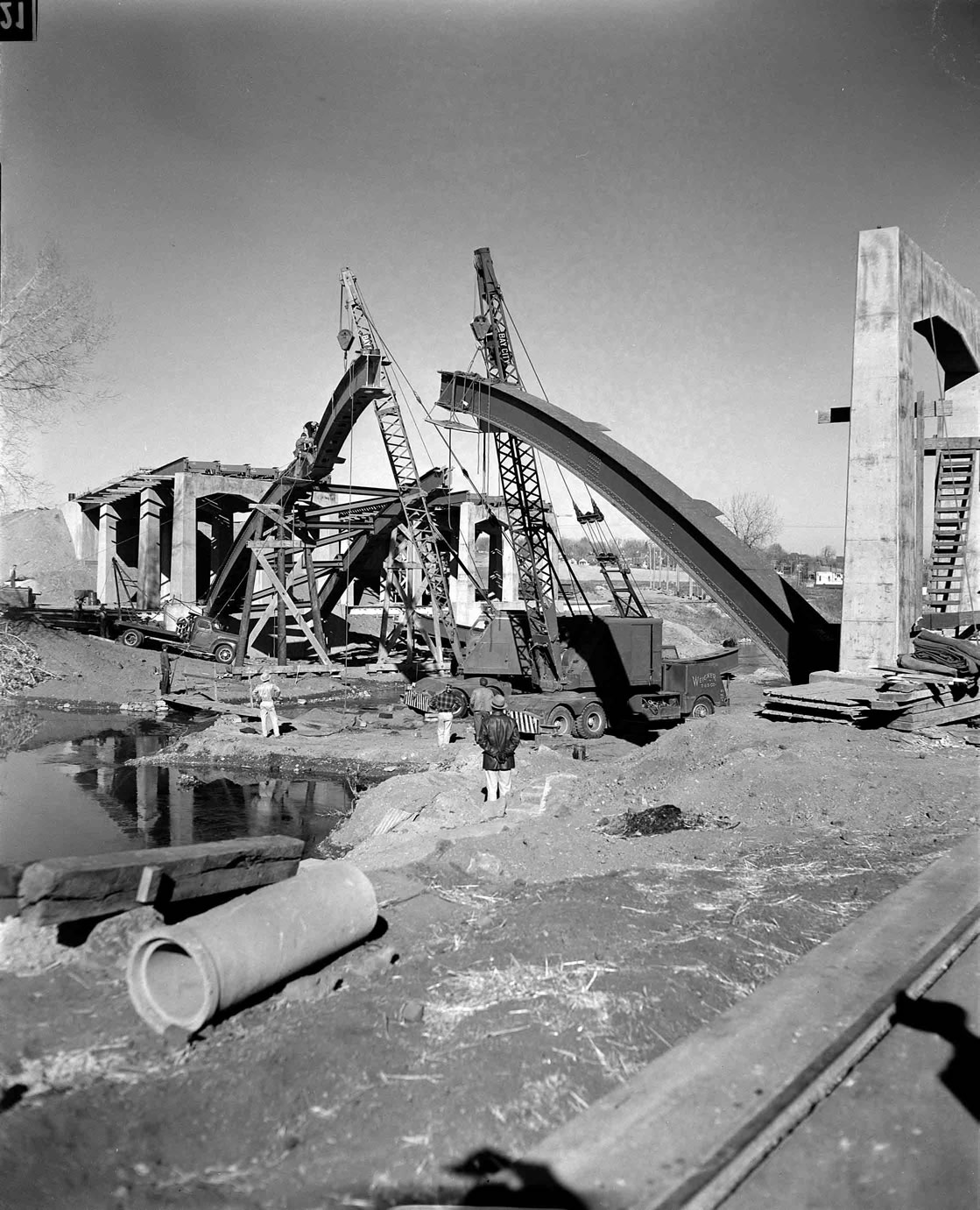 Bridge Construction (black & white) detail image