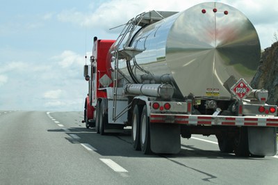 Semi containing Hazardous Materials 