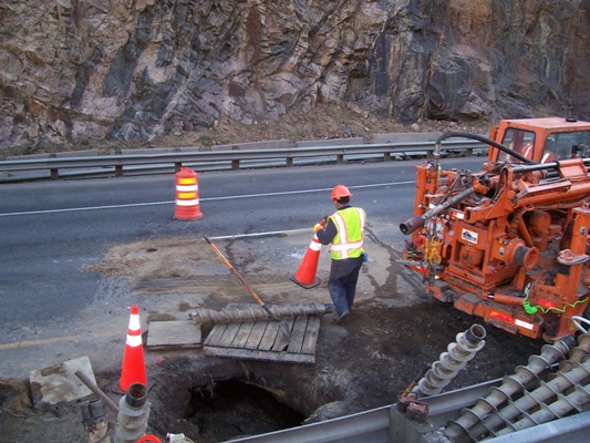 An old, abondonded mine shaft that was unknown created a sinkhole.