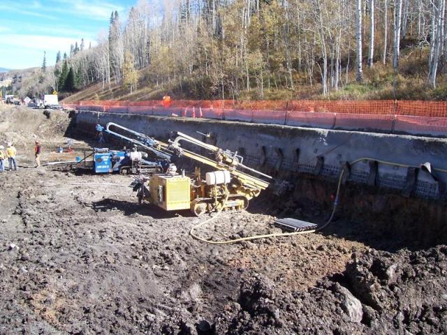 SH-65 Grand Mesa Soil Nail Installation