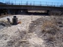 The layout of the seismograph and geophones performing a shear wave survey. thumbnail image