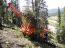 Winching the Runt up into position for drilling along SH-9. thumbnail image