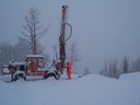 Drilling for a landslide exploration in January. thumbnail image