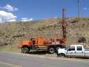 Drilling for road widening design north of Craig. thumbnail image