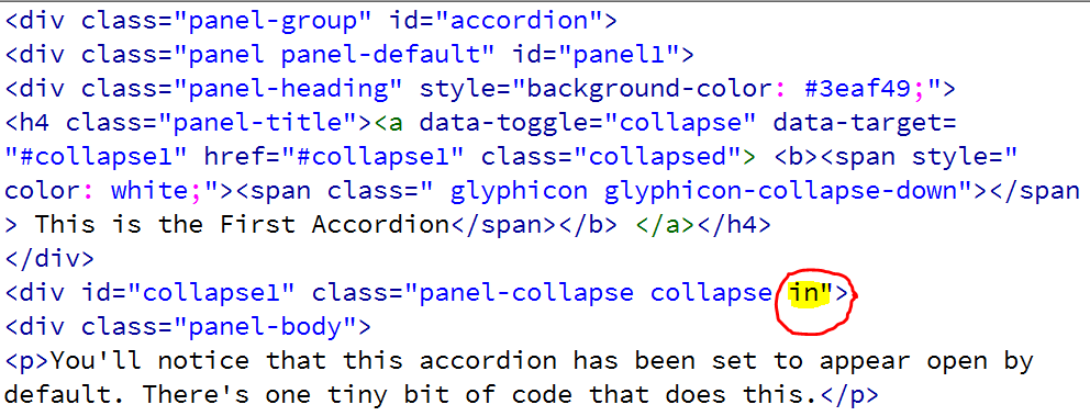 How to Edit Expandable/Collapsible Lists accordion-open-code.PNG