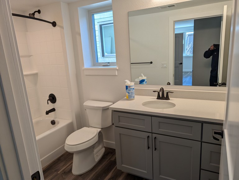 Bathroom in two-bedroom unit at Frisco