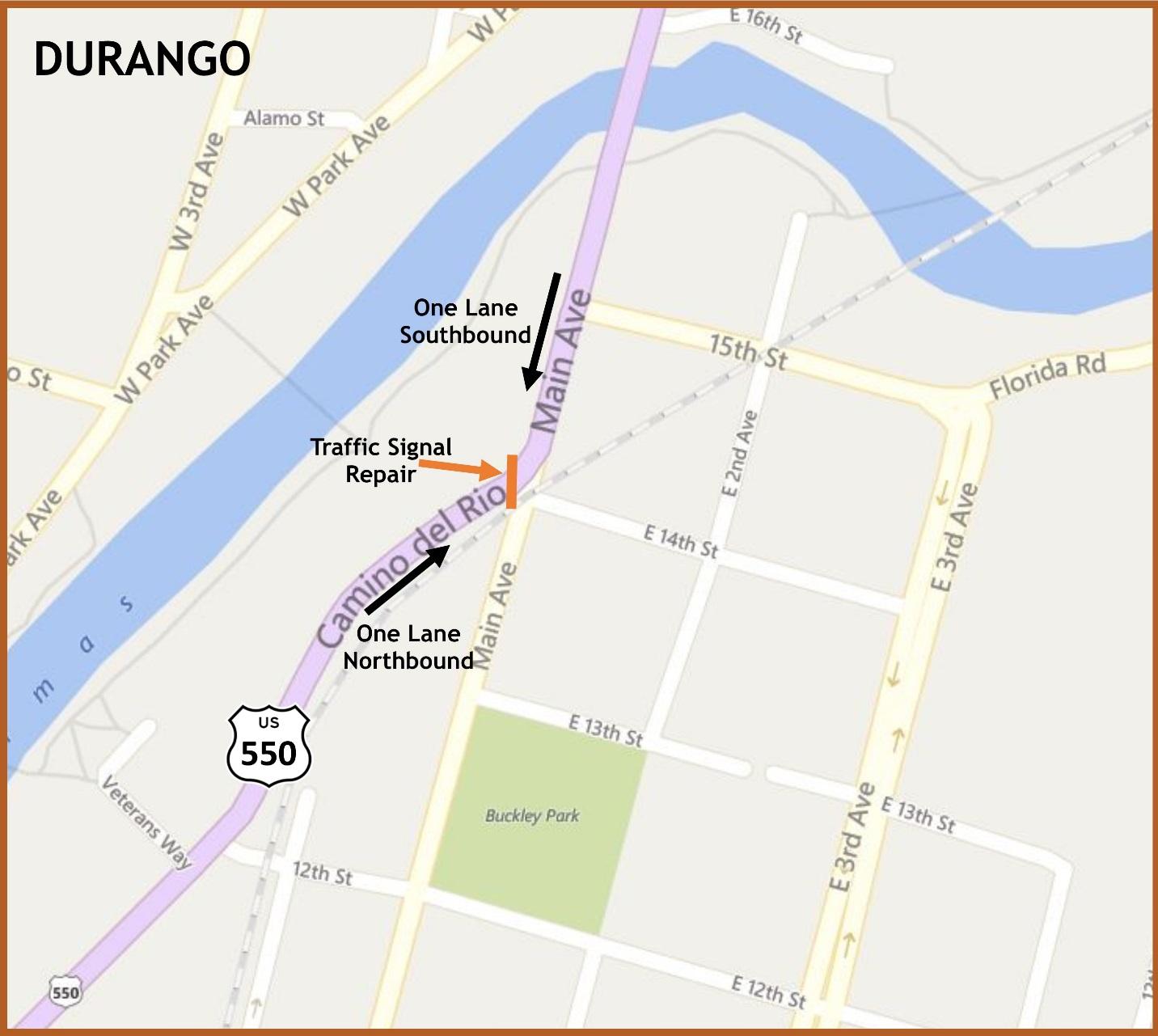 US 550 closures detour detail image