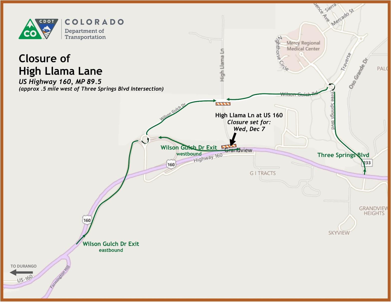 High Llama Lane Closure detail image