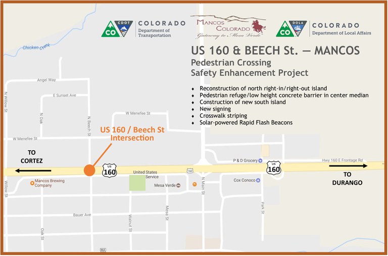 Mancos Map — Colorado Department of Transportation