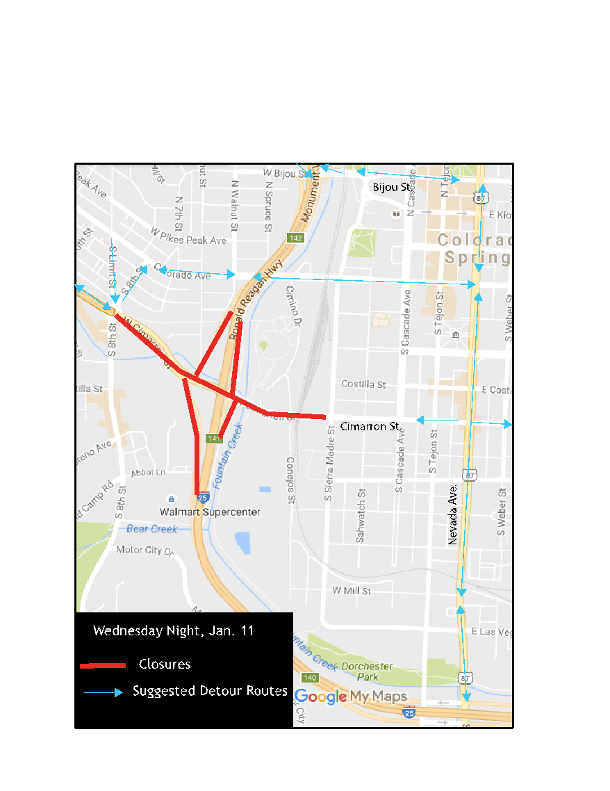 Wednesday Jan. 11 2017 closure detail image