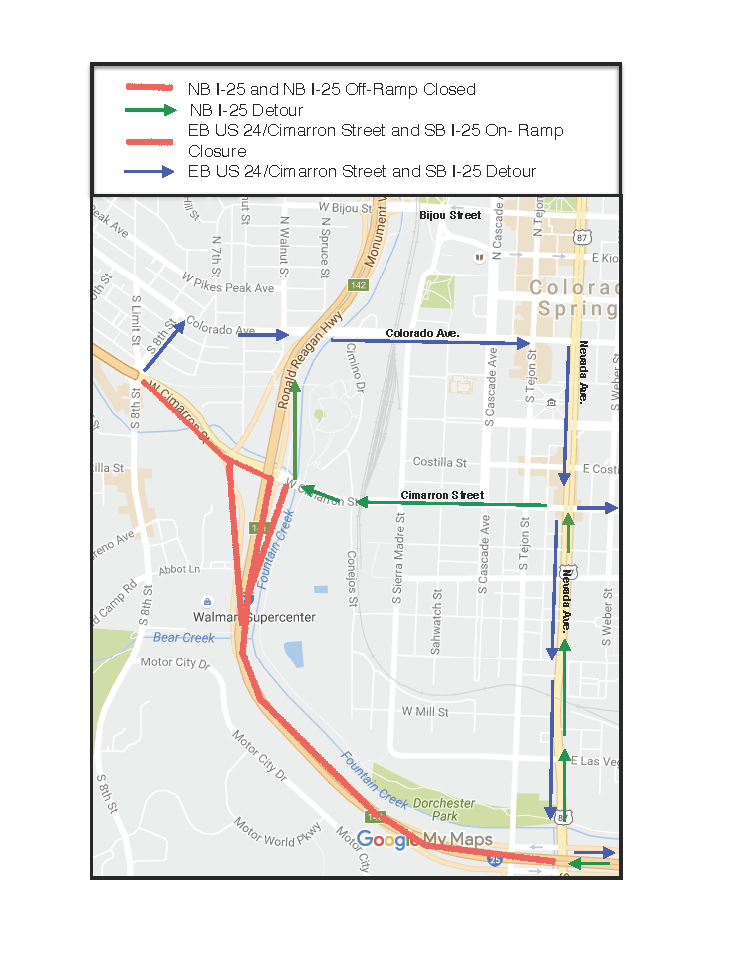 NB I-25 SB I-25 On-Ramp EB US 24 Full Closure detail image