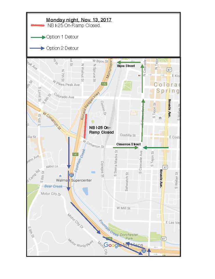 I-25 NB On-Ramp CLOSURE 111317 detail image