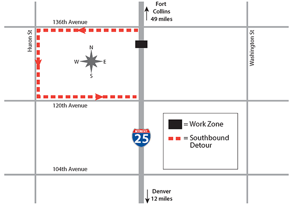 North I-25 October Detour.png detail image