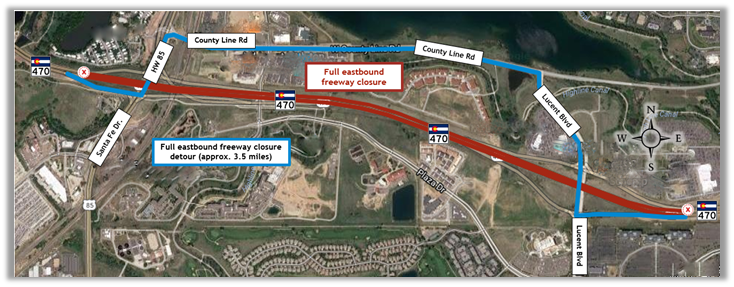 Eastbound C-470 Detour