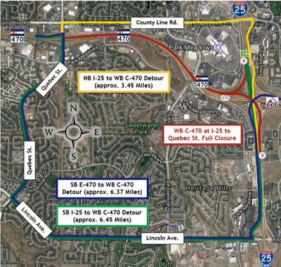 westbound c-470 detour