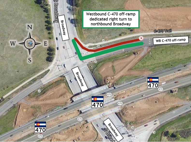 Broadway Right Turn C-470 Express Lanes detail image