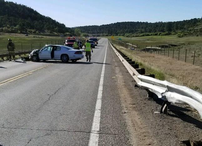 Damaged guardrail from May 24 motor vehicle crash detail image