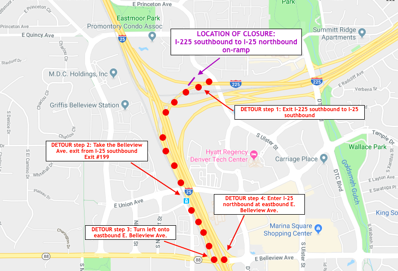 Sunday night ramp closure from southbound I-225 to northbound I-25.png detail image