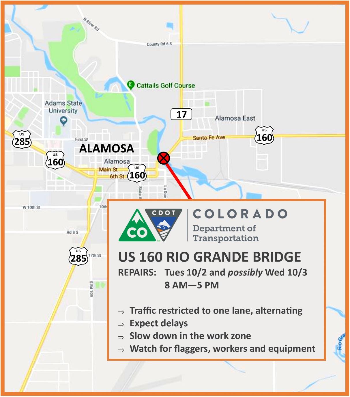 US 160 Rio Grande Bridge Repairs detail image