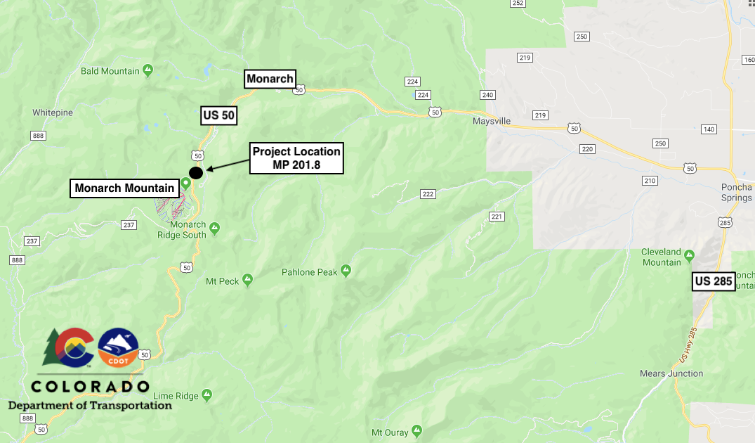 US 50 Monarch Pass Remote Av Control MAP detail image