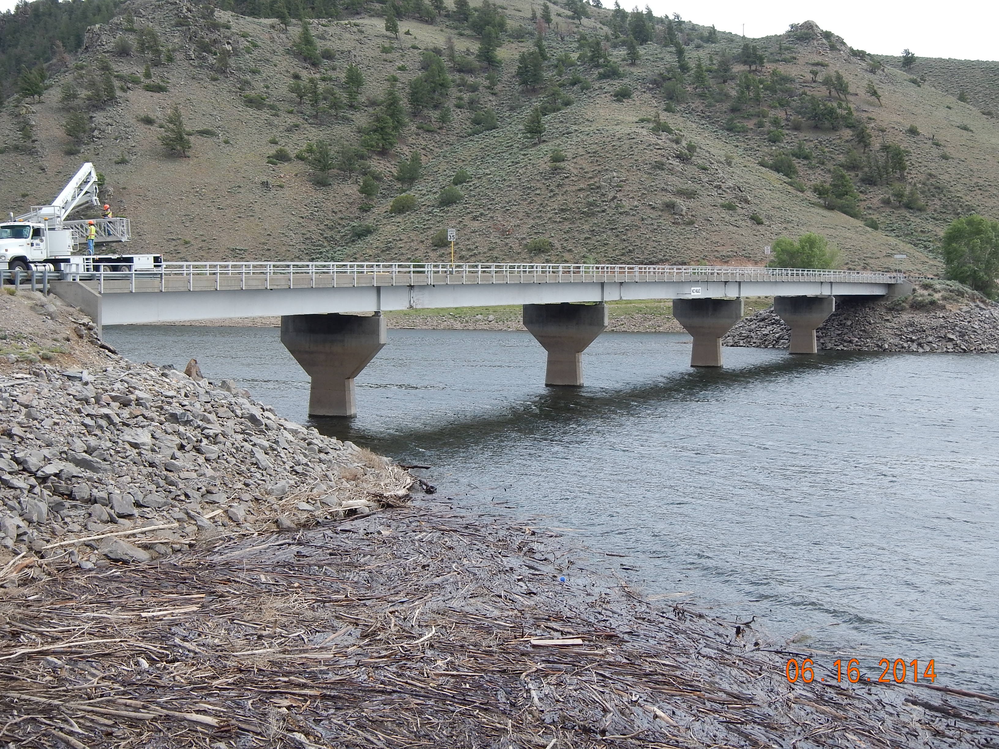 Blue Mesa Reservoir bridge close up detail image