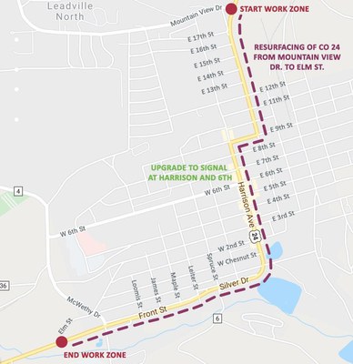 US 24 Leadville Project map