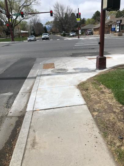 Northwest US 50 intersection ADA curb ramp detail image