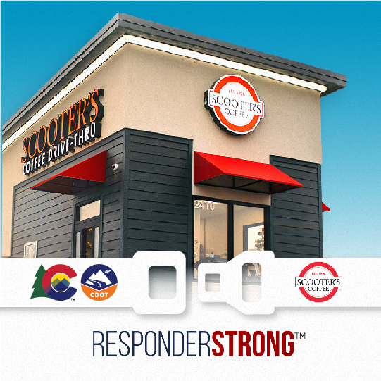 Responder Strong Scooter's Coffee graphic detail image