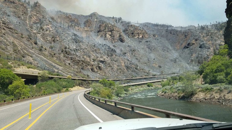 Grizzly Creek Fire - River