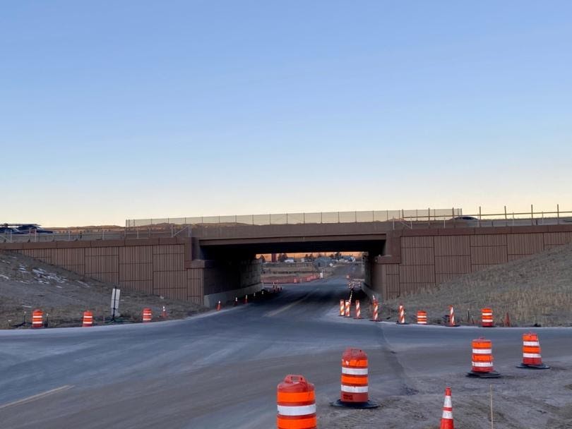 Completed Wildlife Overpass in the I-25 South Gap Project detail image