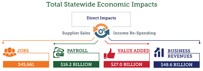 Total Statewide Economic Impacts infographic