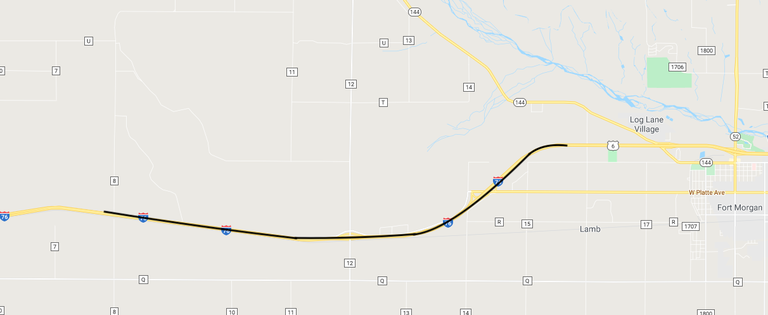 I-76 Panel Replacement project map west of Fort Morgan