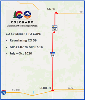 CO 59 Seibert to Cope Work Zone 