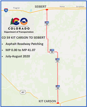 CO 59 Seibert to Kit Carson project area map detail image