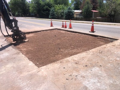 Carbondale sinkhole filled