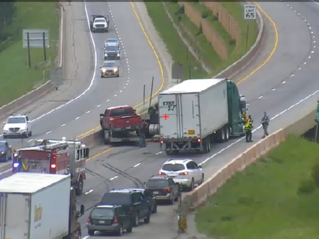 Vail Pass traffic incident due to semi truck crash detail image