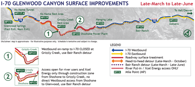 I-70 Glenwood Canyon Surface Improvements Project Area Map I-70 Glenwood Canyon Surface Improvements Project Area Map