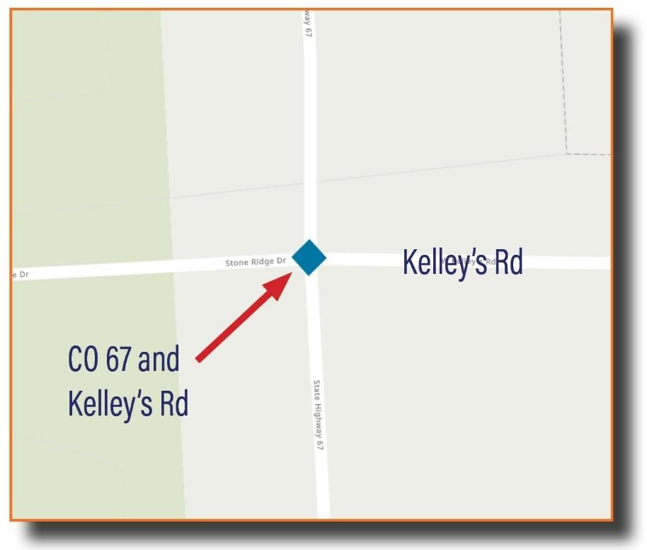 CO 67 and Kelley's Road at Stone Ridge Drive detail image