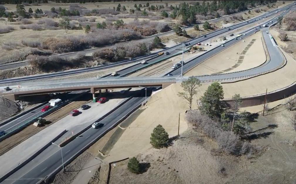 Larkspur bridge aerial view detail image