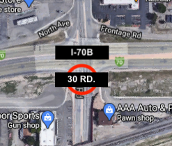 I-70B at 30 Road map detail image