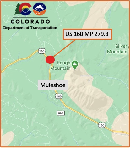 US 160 at Mile Point 279.3 project area near Muleshoe detail image