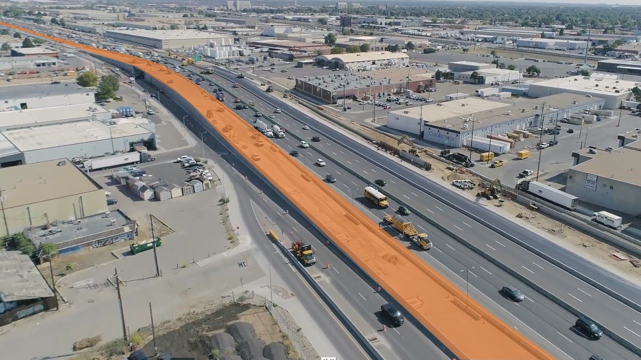 Traffic shift graphic on the Central 70 project detail image