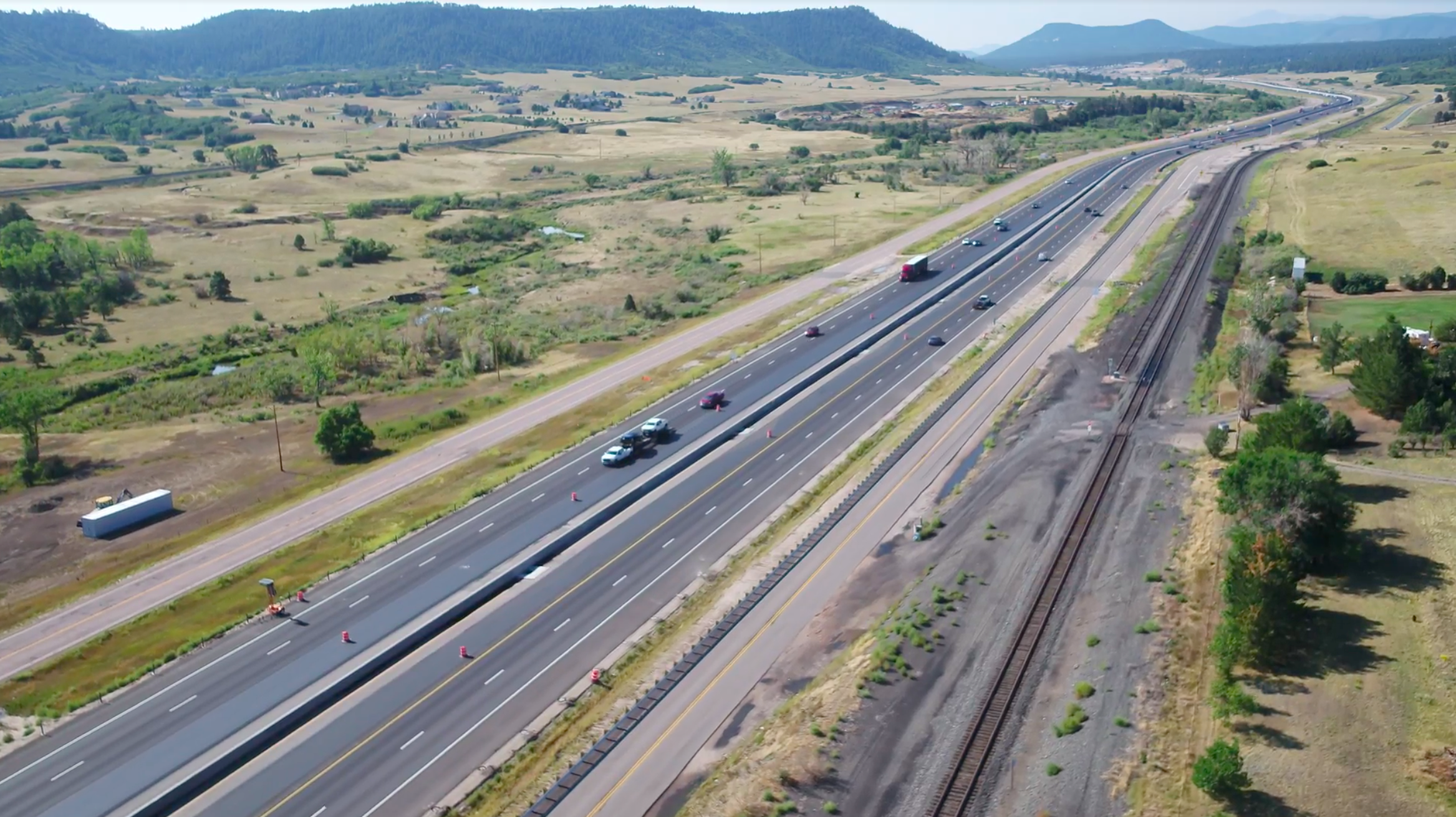 I-25 South Gap aerial photo detail image