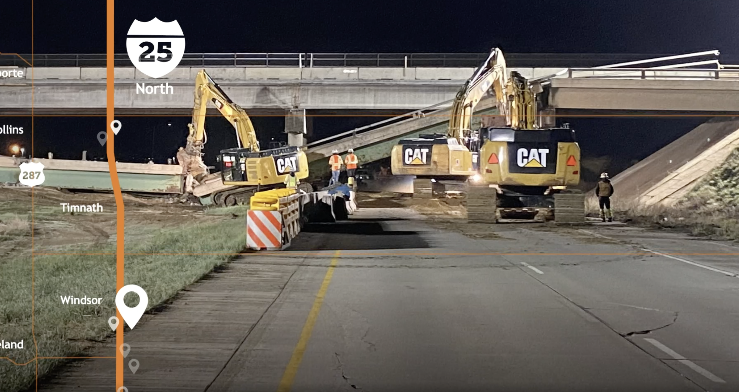 I-25 North Express Lanes Road Work Underway detail image