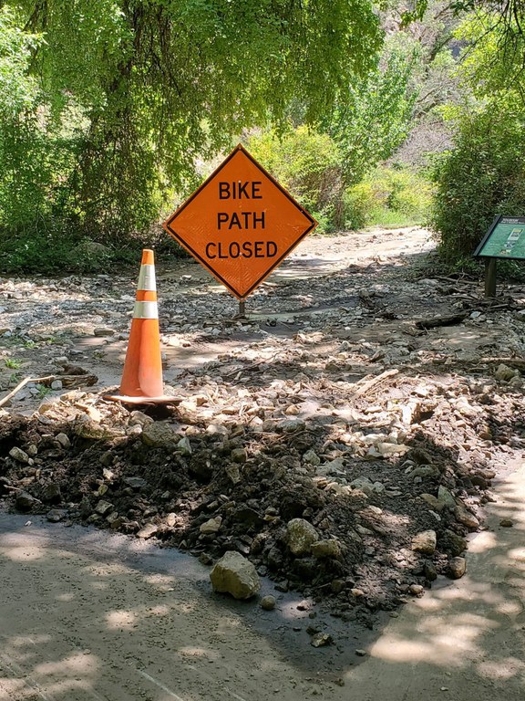 There are still several areas of the recreation path that will need material clean-up and repairs.