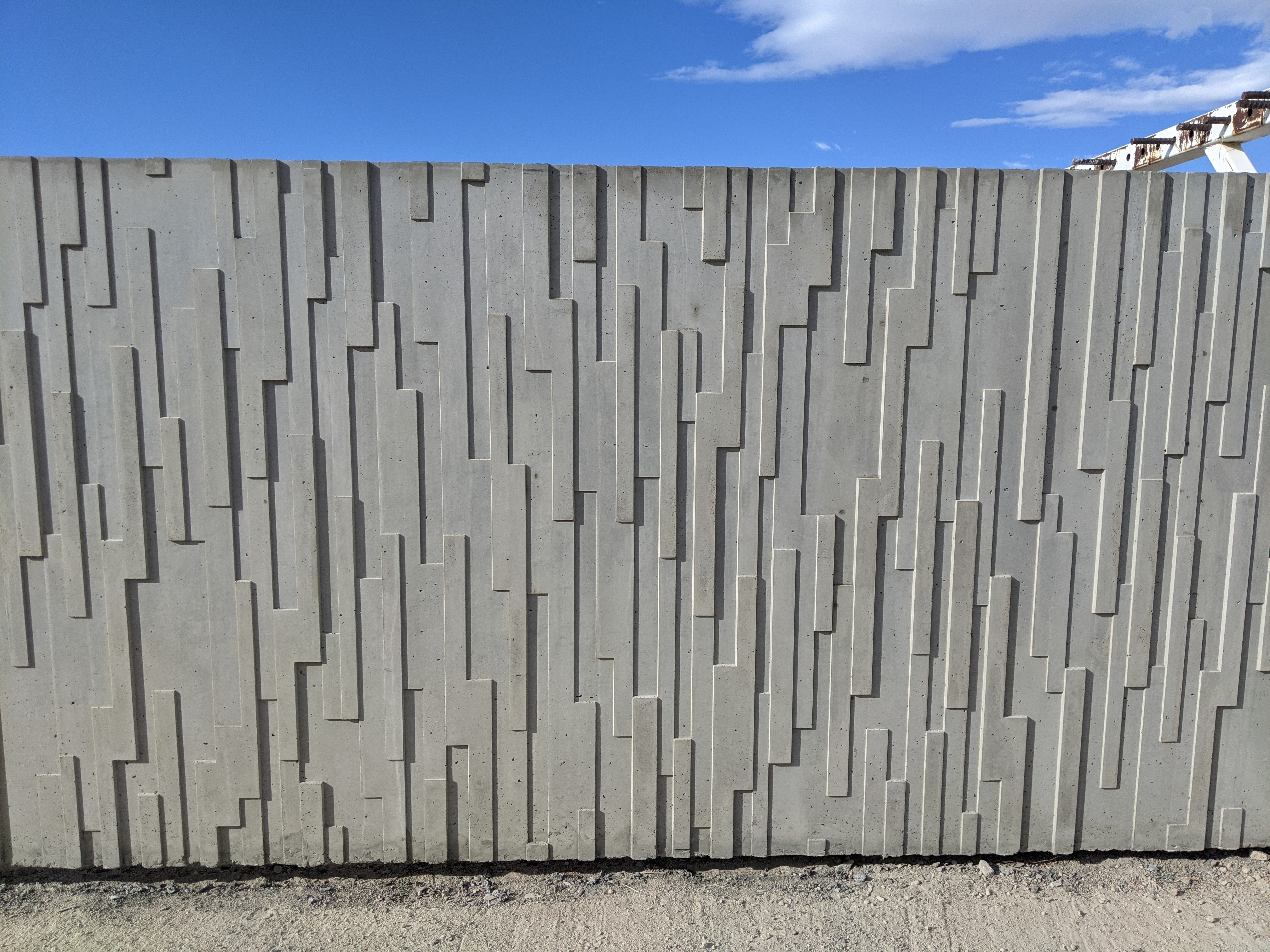 Noise wall along I-70 after detail image