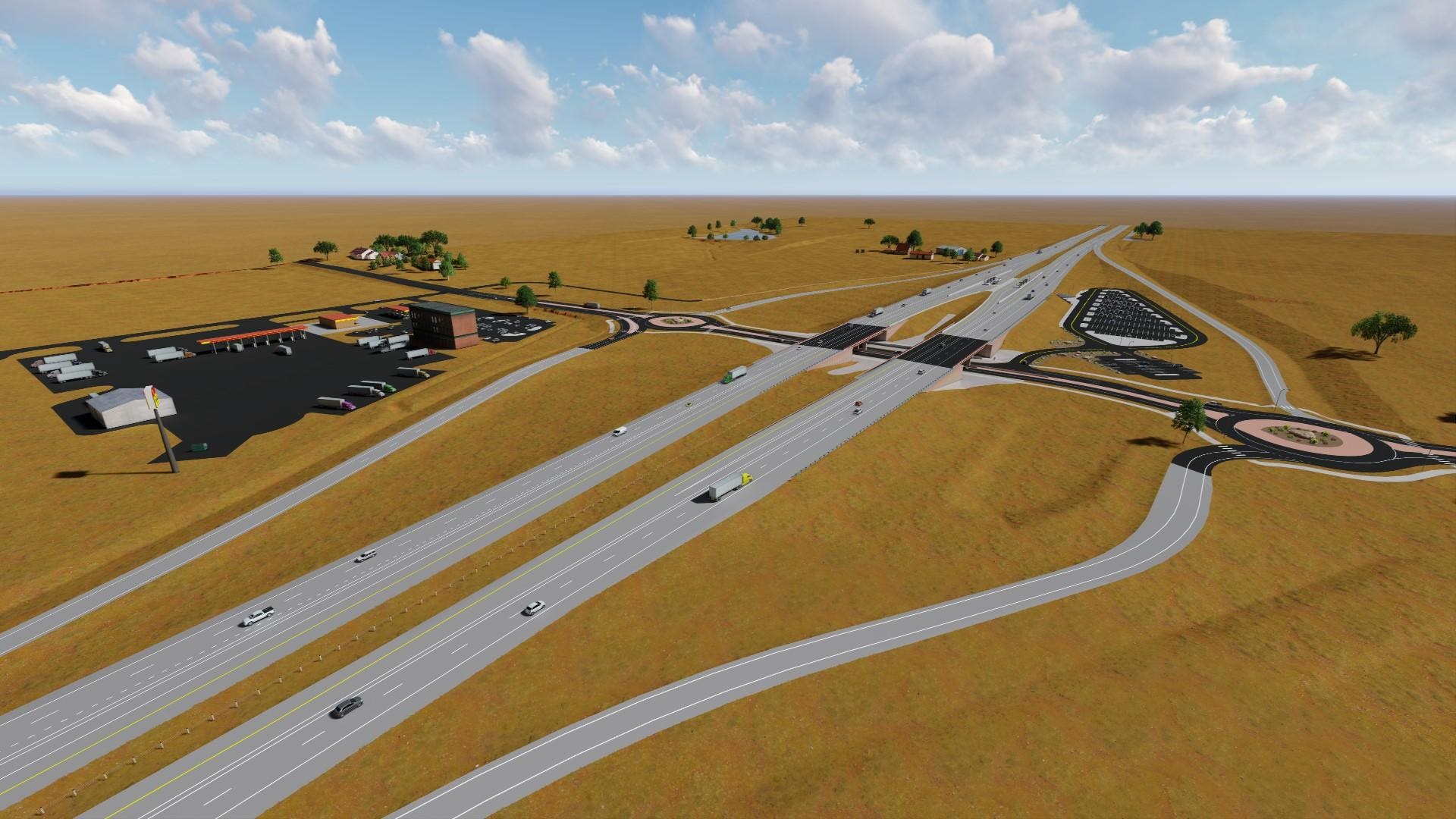 New interchange with the mobility hub to the north toward Cheyenne detail image