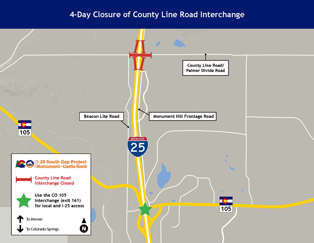County Line Road Closure Map