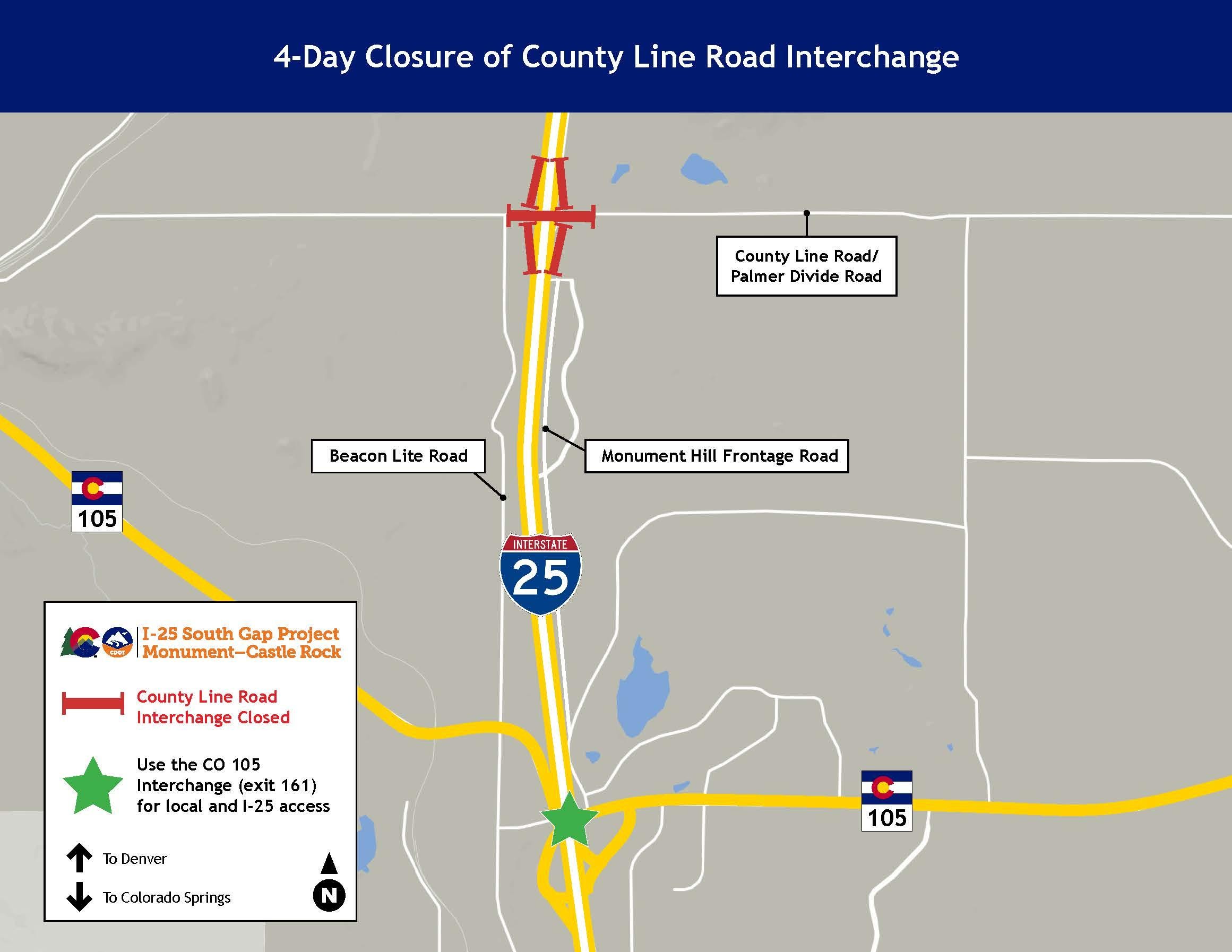 County Line Closure Map detail image