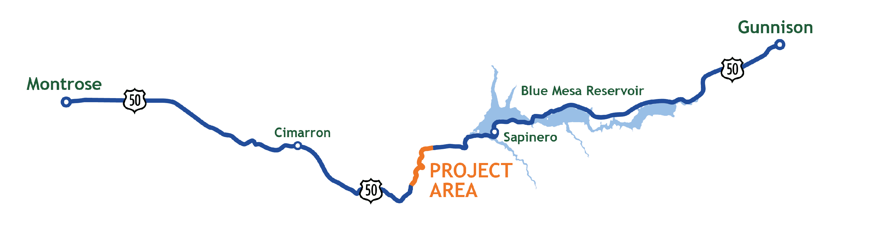 US 50 project map detail image